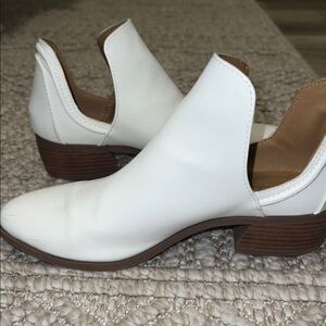 Lulus Rager White Cutout Ankle Booties - Size 6